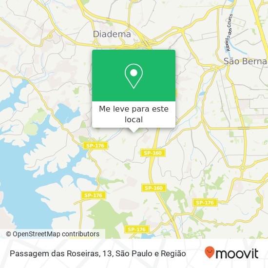 Passagem das Roseiras, 13, Inamar Diadema-SP mapa