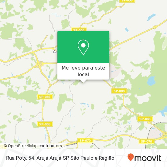 Rua Poty, 54, Arujá Arujá-SP mapa