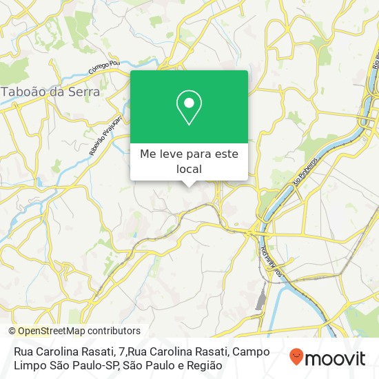 Rua Carolina Rasati, 7,Rua Carolina Rasati, Campo Limpo São Paulo-SP mapa