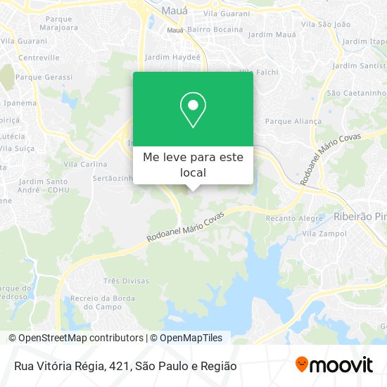 Rua Vitória Régia, 421 mapa