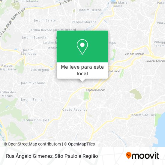 Rua Ângelo Gimenez mapa