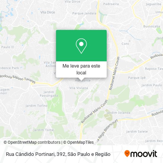 Rua Cândido Portinari, 392 mapa