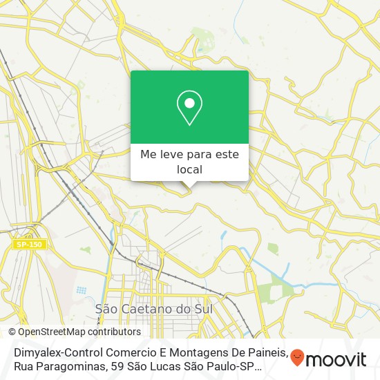 Dimyalex-Control Comercio E Montagens De Paineis, Rua Paragominas, 59 São Lucas São Paulo-SP 03224-090 mapa