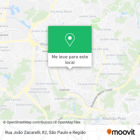 Rua João Zacarelli, 82 mapa