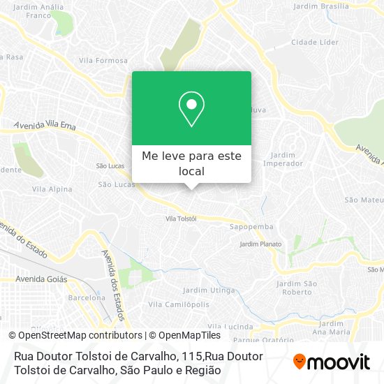 Rua Doutor Tolstoi de Carvalho, 115,Rua Doutor Tolstoi de Carvalho mapa