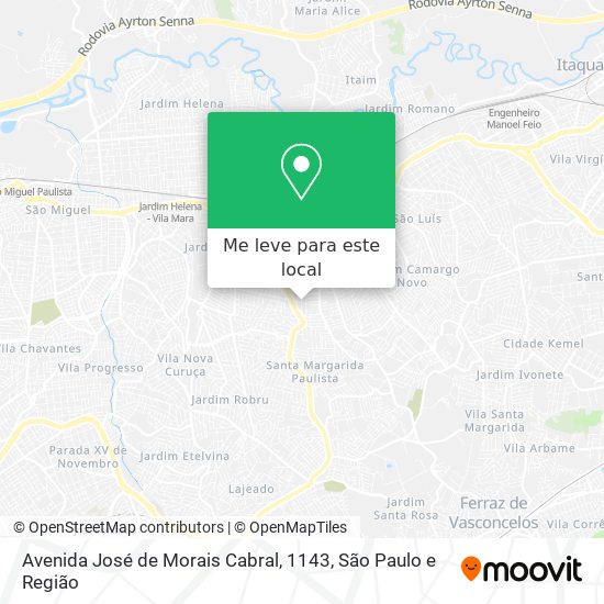 Avenida José de Morais Cabral, 1143 mapa