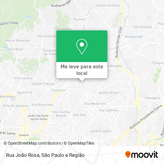 Rua João Rosa mapa