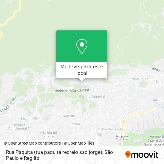 Rua Paquita (rua paquita recreio sao jorge) mapa