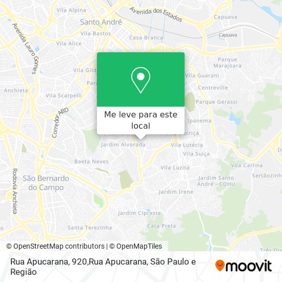 Rua Apucarana, 920,Rua Apucarana mapa