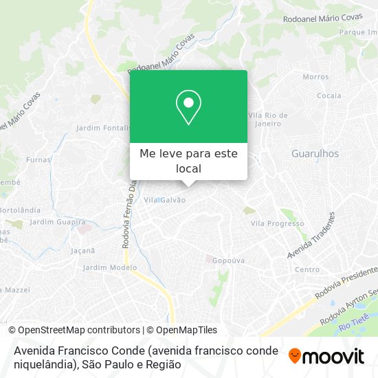 Avenida Francisco Conde (avenida francisco conde niquelândia) mapa