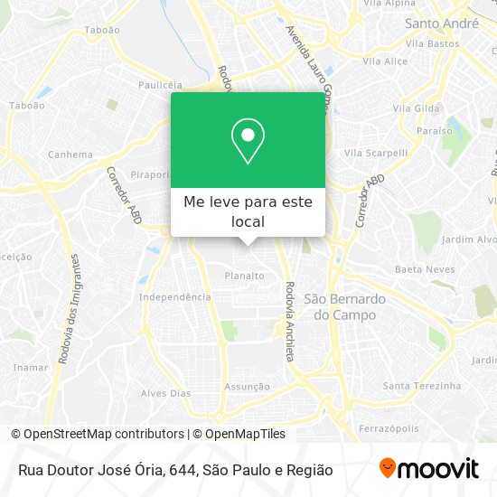 Rua Doutor José Ória, 644 mapa