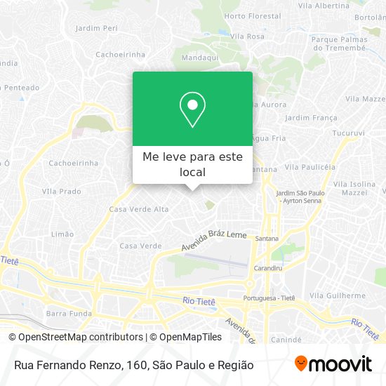 Rua Fernando Renzo, 160 mapa