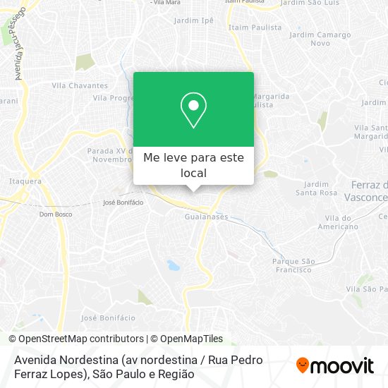 Avenida Nordestina (av nordestina / Rua Pedro Ferraz Lopes) mapa