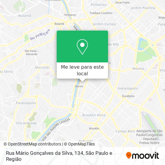 Rua Mário Gonçalves da Silva, 134 mapa