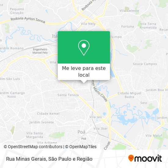 Rua Minas Gerais mapa