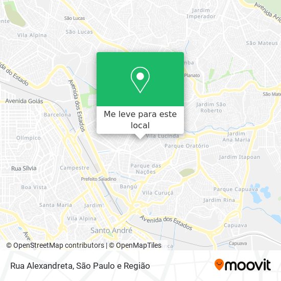 Rua Alexandreta mapa