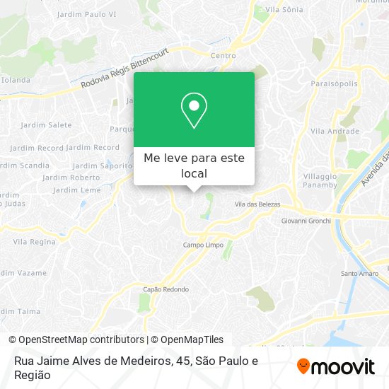 Rua Jaime Alves de Medeiros, 45 mapa