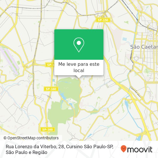 Rua Lorenzo da Viterbo, 28, Cursino São Paulo-SP mapa