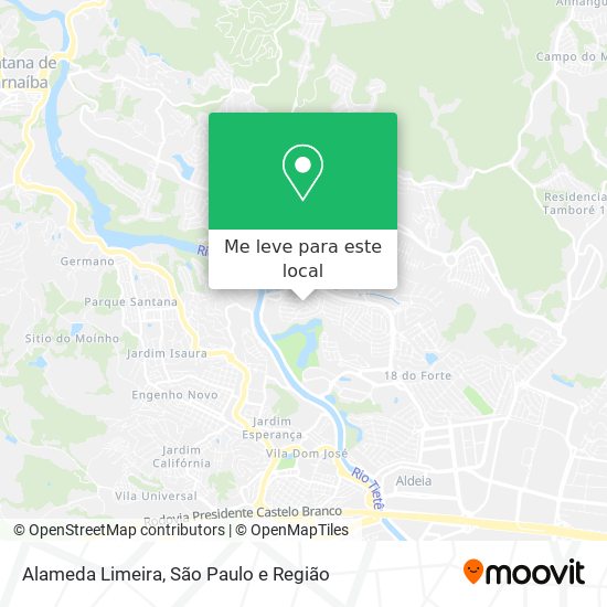 Alameda Limeira mapa