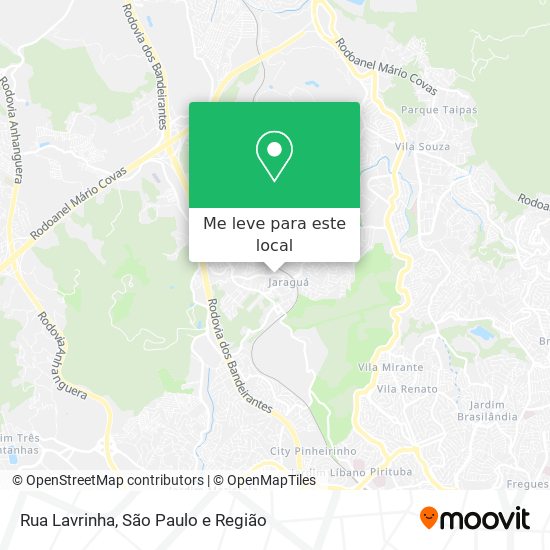 Rua Lavrinha mapa