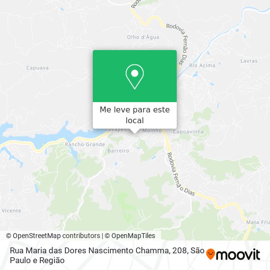 Rua Maria das Dores Nascimento Chamma, 208 mapa