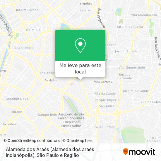 Alameda dos Araés (alameda dos araés indianópolis) mapa