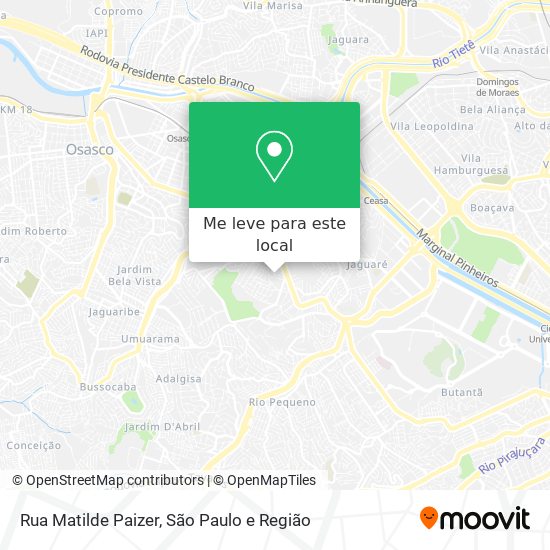 Rua Matilde Paizer mapa