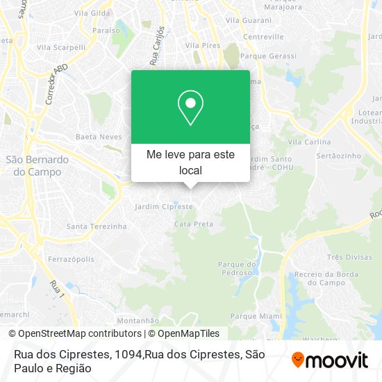 Rua dos Ciprestes, 1094,Rua dos Ciprestes mapa