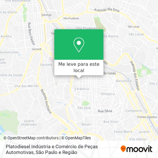 Platodiesel Indústria e Comércio de Peças Automotivas mapa