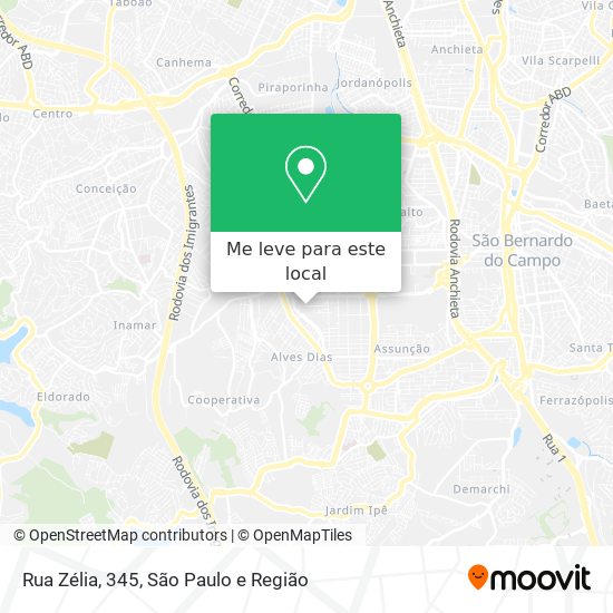 Rua Zélia, 345 mapa