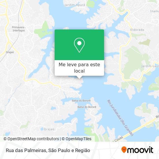 Rua das Palmeiras mapa