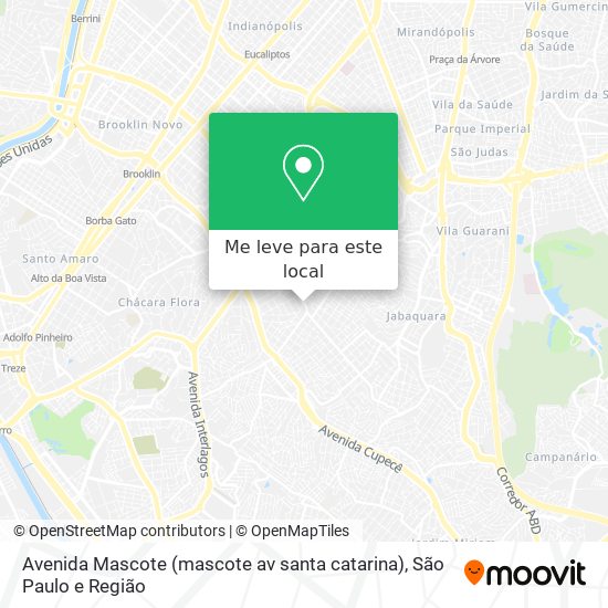 Avenida Mascote (mascote av santa catarina) mapa