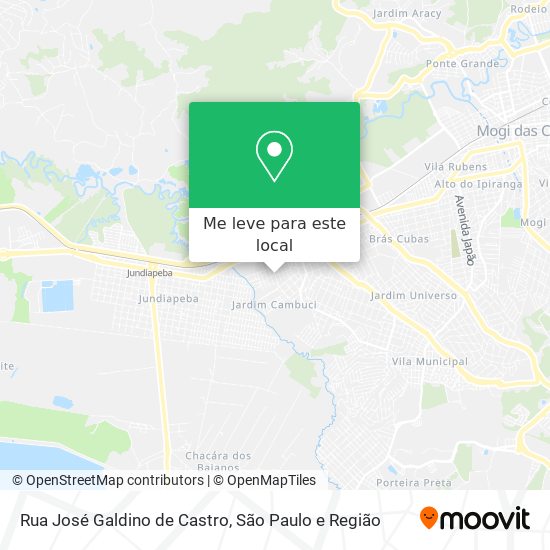 Rua José Galdino de Castro mapa