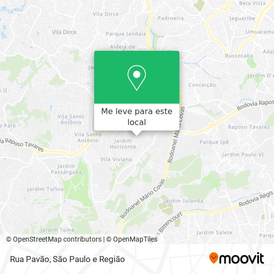 Rua Pavão mapa
