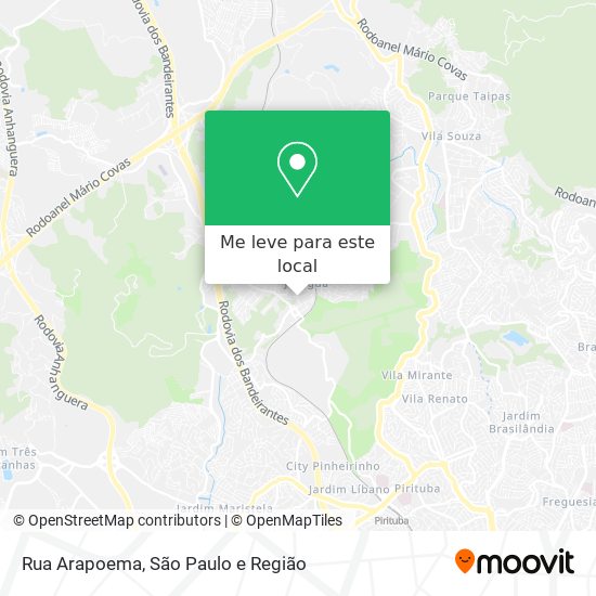 Rua Arapoema mapa