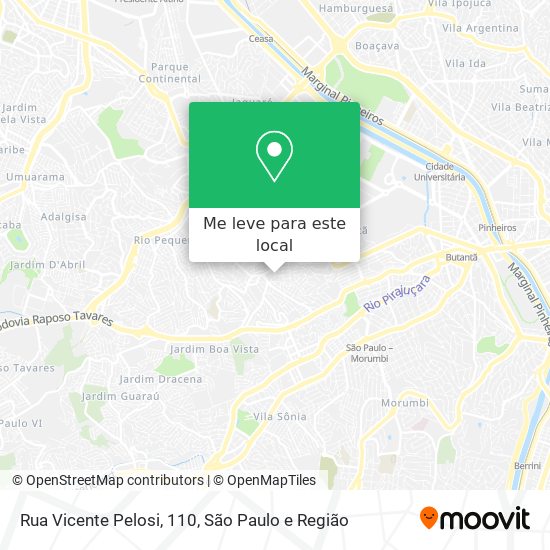 Rua Vicente Pelosi, 110 mapa