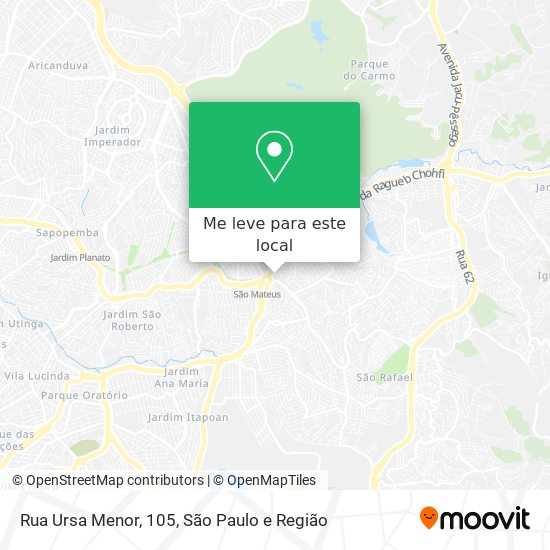 Rua Ursa Menor, 105 mapa