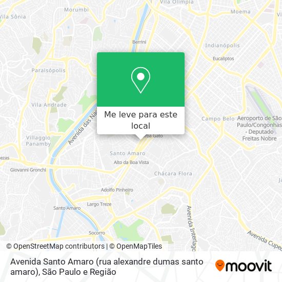 Avenida Santo Amaro (rua alexandre dumas santo amaro) mapa