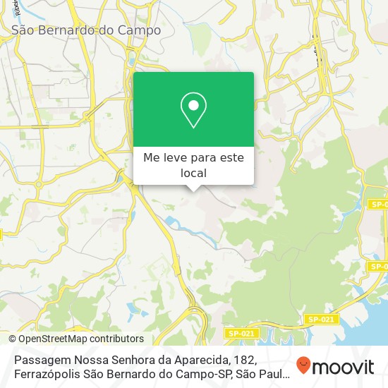 Passagem Nossa Senhora da Aparecida, 182, Ferrazópolis São Bernardo do Campo-SP mapa