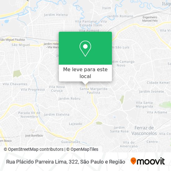 Rua Plácido Parreira Lima, 322 mapa