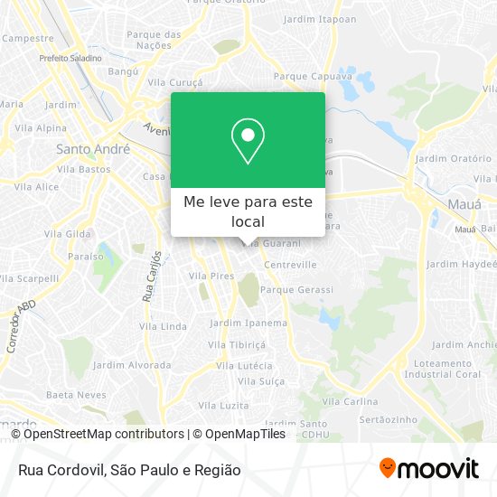 Rua Cordovil mapa
