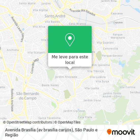 Avenida Brasília (av brasília carijós) mapa