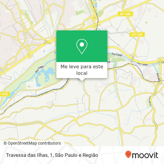 Travessa das Ilhas, 1, Cangaíba São Paulo-SP mapa