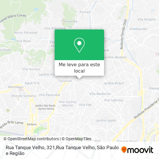 Rua Tanque Velho, 321,Rua Tanque Velho mapa