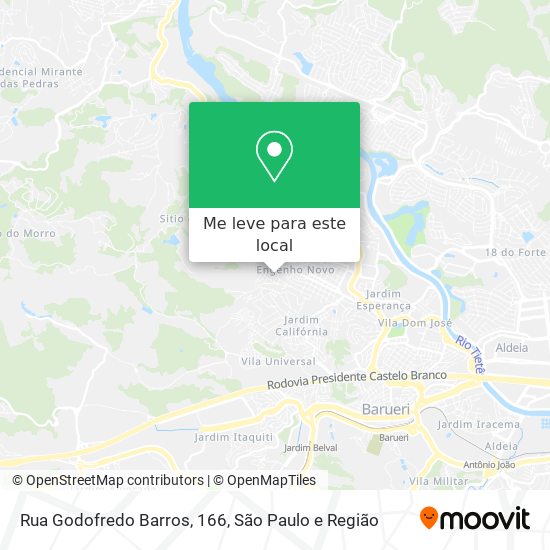 Rua Godofredo Barros, 166 mapa