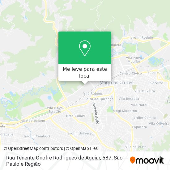 Rua Tenente Onofre Rodrigues de Aguiar, 587 mapa