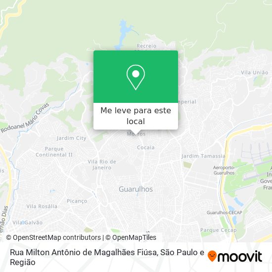 Rua Milton Antônio de Magalhães Fiúsa mapa