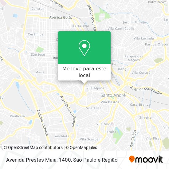 Avenida Prestes Maia, 1400 mapa