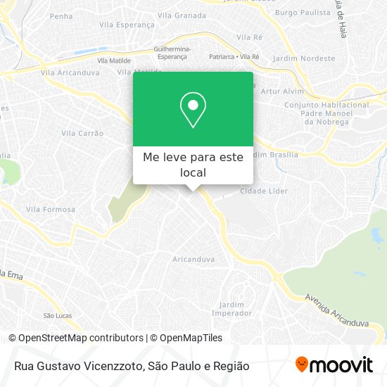 Rua Gustavo Vicenzzoto mapa