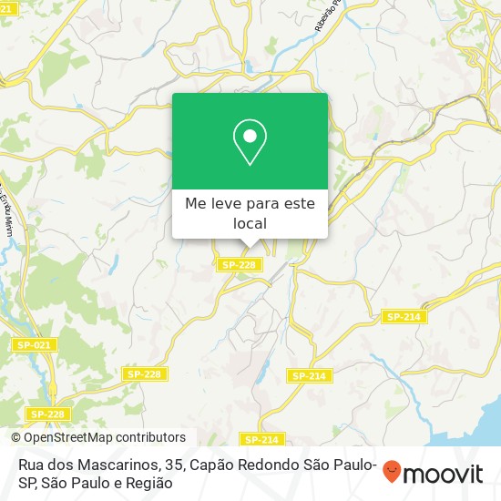 Rua dos Mascarinos, 35, Capão Redondo São Paulo-SP mapa